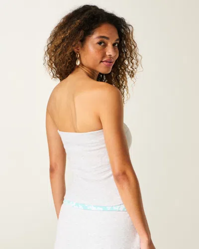 Hollister Fleece Tube Top In White