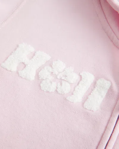 Hollister Chenille Logo Graphic Zip-up Hoodie