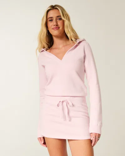 Hollister Hooded Long-sleeve Fleece Dress