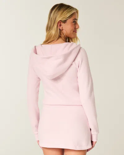 Hollister Hooded Long-sleeve Fleece Dress
