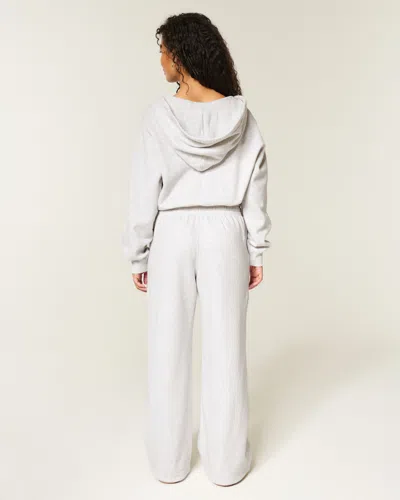 Hollister Fleece Jumpsuit In White