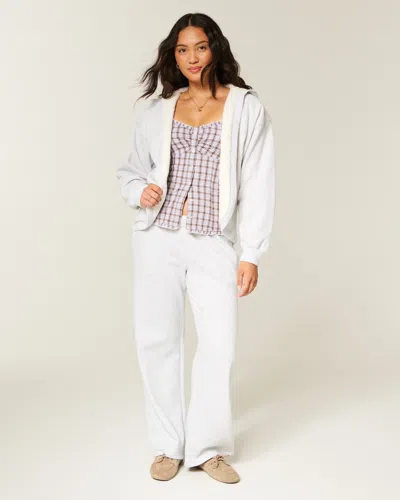 Hollister Faux Fur-lined No-close Fleece Cardigan