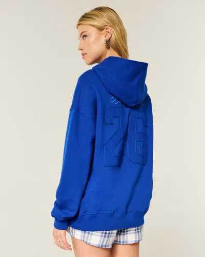 Hollister Oversized Class Of '26 Graphic Hoodie In Blue