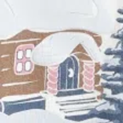 Hollister Oversized Mock-neck Puff Print Winter Graphic Sweatshirt