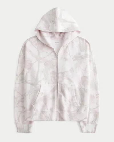 Hollister Oversized Pink Camo Zip-up Hoodie