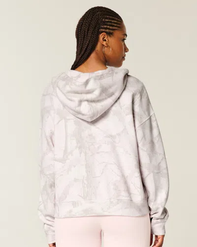 Hollister Oversized Pink Camo Zip-up Hoodie