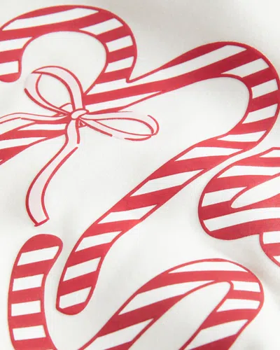 Hollister Oversized Candy Cane Graphic Hoodie In White