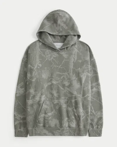 Hollister Oversized Camo Hoodie In Green