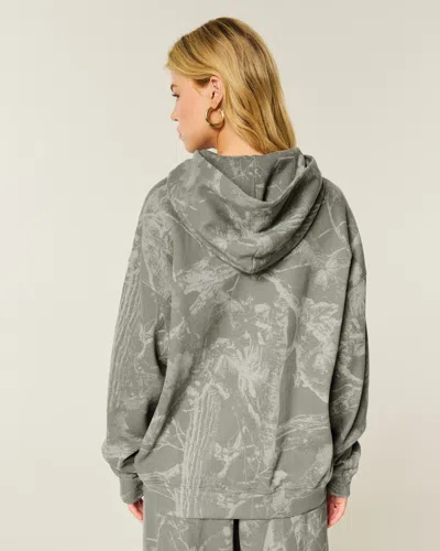 Hollister Oversized Camo Hoodie In Green