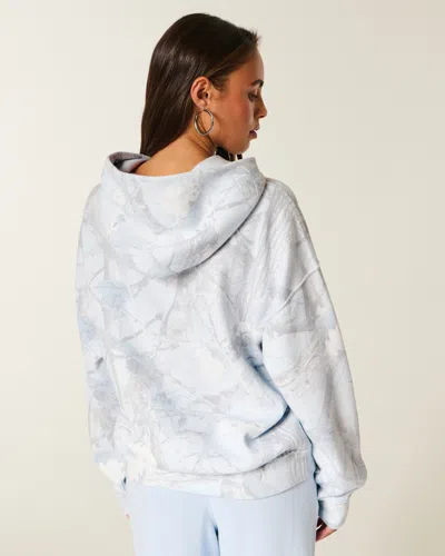 Hollister Oversized Camo Hoodie In Gray