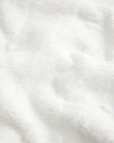 Hollister Faux Fur-lined Zip-up Hoodie In White