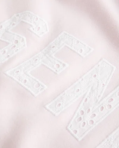 Hollister Oversized Senior Graphic Hoodie In Pink