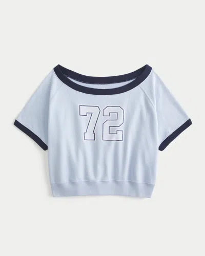 Hollister Easy Short-sleeve Terry Fleece Graphic Sweatshirt