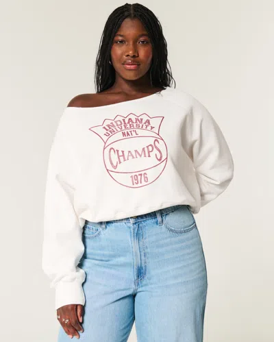 Hollister Easy Off-the-shoulder Indiana University Graphic Sweatshirt