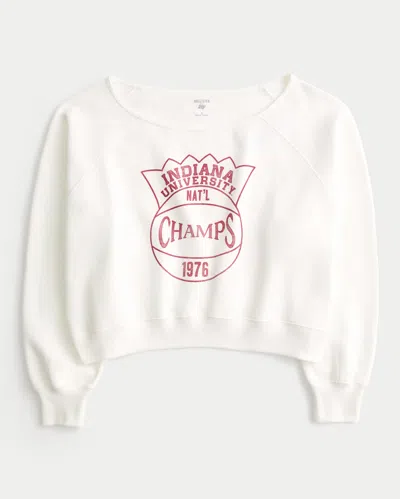 Hollister Easy Off-the-shoulder Indiana University Graphic Sweatshirt