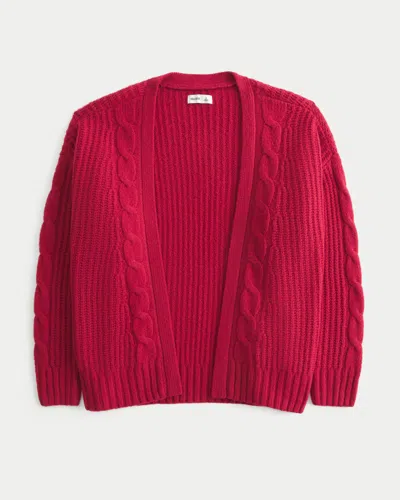 Hollister Comfy Cloud Easy No-close Cardigan In Red
