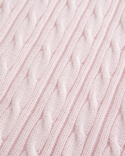 Hollister Cable-knit Icon Crew Sweater In Pink