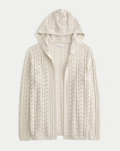 Hollister Stitchy Hooded No-close Cardigan