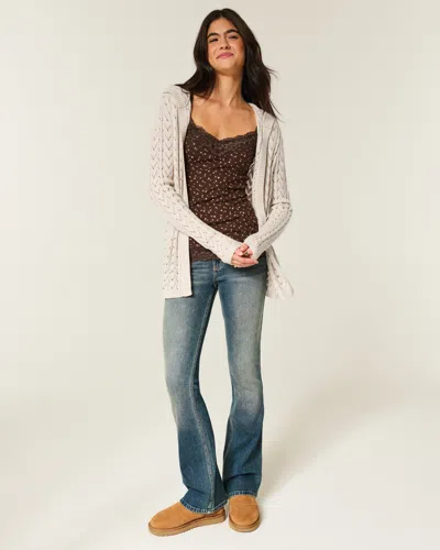 Hollister Stitchy Hooded No-close Cardigan