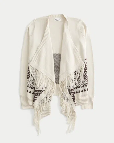Hollister Easy Fringe No-close Cardigan In Neutral