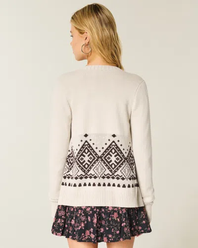 Hollister Easy Fringe No-close Cardigan In Neutral