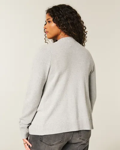 Hollister Easy Fringe No-close Cardigan In Gray