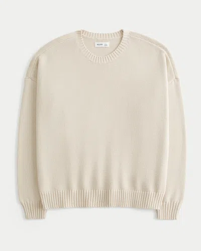 Hollister Easy Wings Graphic Crew Sweater In Gray