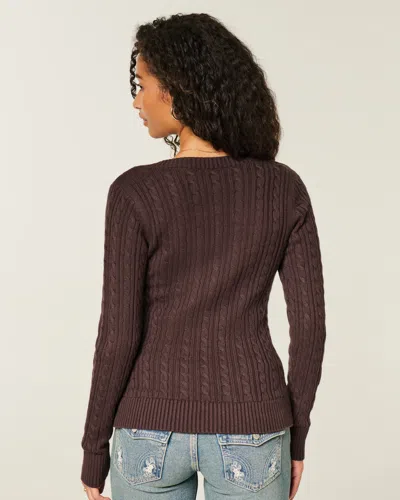 Hollister Cable-knit V-neck Icon Sweater