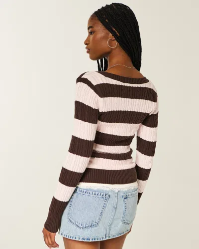 Hollister Cable-knit V-neck Icon Sweater