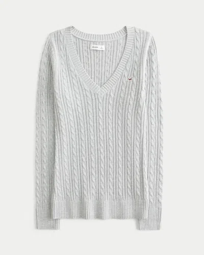 Hollister Cable-knit Icon V-neck Sweater