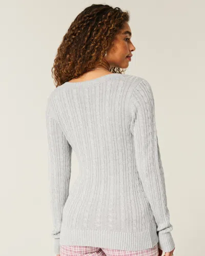 Hollister Cable-knit Icon V-neck Sweater