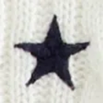 Hollister Cable-knit Star Crew Sweater In White