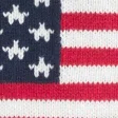 Hollister Slouchy Off-the-shoulder Flag Heart Graphic Sweater In White