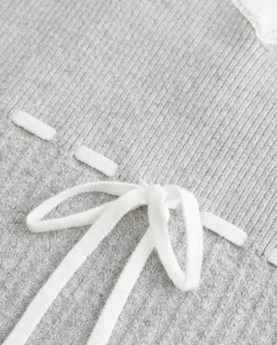 Hollister Tie-front Sweater Tank In Gray