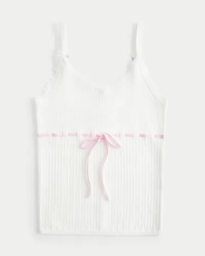 Hollister Tie-front Sweater Tank In White