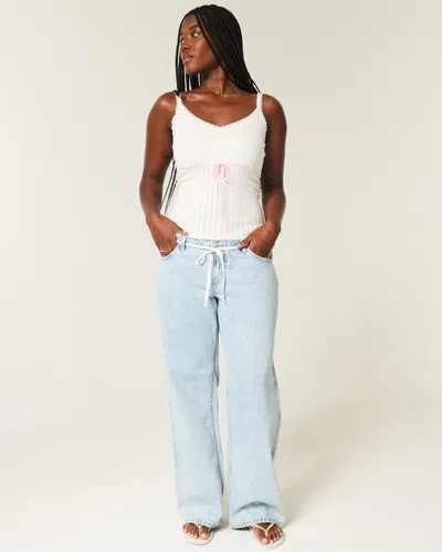 Hollister Tie-front Sweater Tank In White