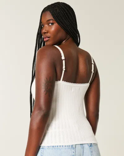 Hollister Tie-front Sweater Tank In White