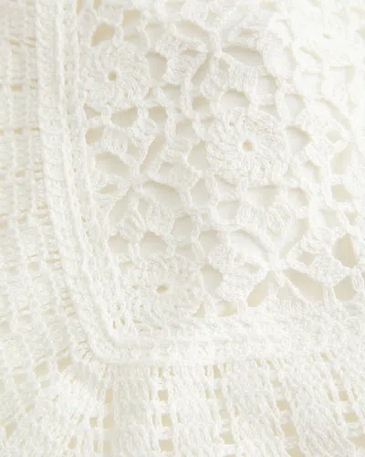 Hollister Crochet High-neck Open Back Tank In Neutral