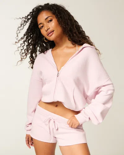 Hollister Fleece Mini Short In Pink
