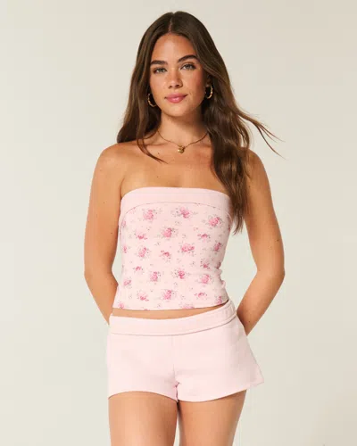 Hollister Fleece Mini Short In Pink