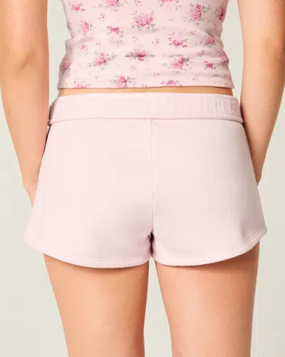Hollister Fleece Mini Short In Pink