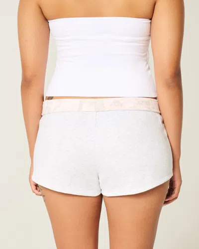 Hollister Fleece Mini Short In White
