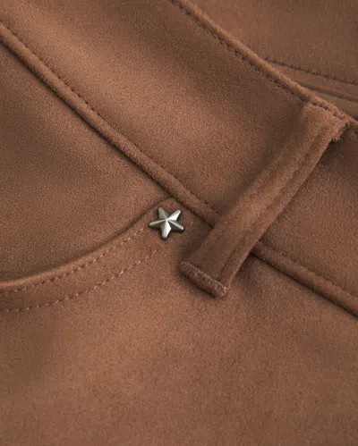 Hollister Low-rise Faux Suede Shortie Shorts In Yellow