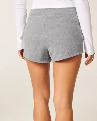 Hollister Fleece Mini Shorts In Gray
