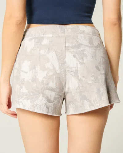 Hollister Camo Mini Fleece Shorts In Blue