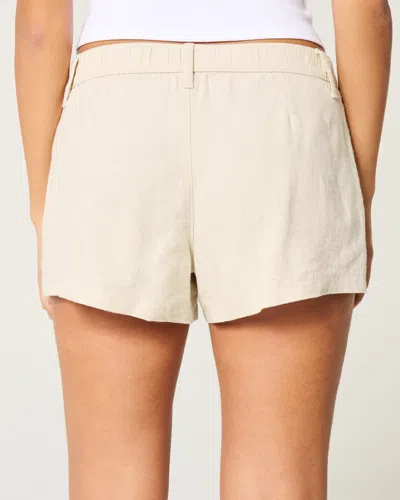 Hollister Livvy Low-rise Linen-blend Shorts 3"