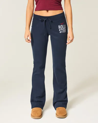 Hollister Logo Graphic Boot Sweatpants In Brown