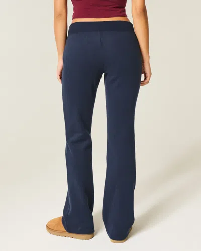 Hollister Logo Graphic Boot Sweatpants In Brown