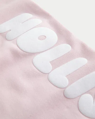 Hollister Logo Graphic Wide-leg Sweatpants In Pink