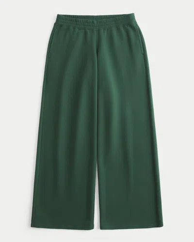 Hollister Senior Graphic Baggy Sweatpants In Green